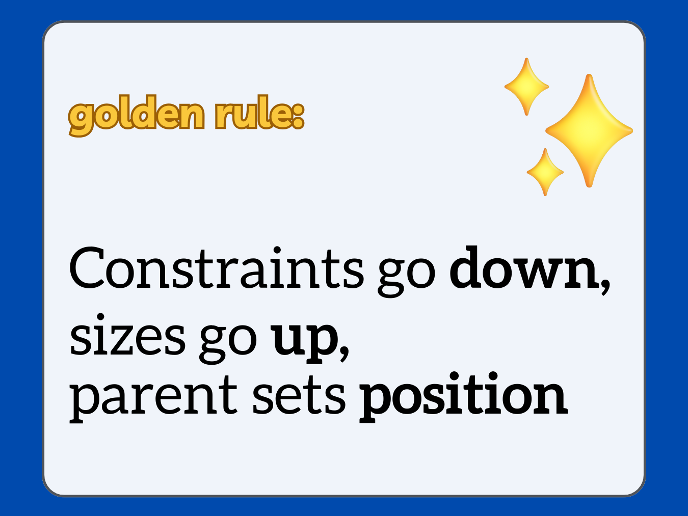 golden rule flutter layout